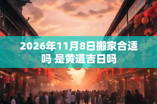 2026年11月8日搬家合适吗 是黄道吉日吗 2026年11月8日搬家合适吗 是黄道吉日吗