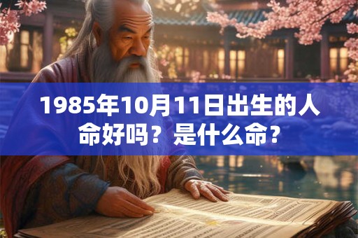1985年10月11日出生的人命好吗?是什么命? 1985年10月11日出生的人命好吗?是什么命?