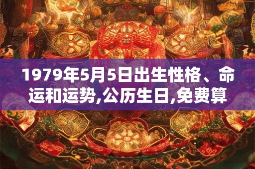 1979年5月5日出生性格、命运和运势,公历生日,免费算命