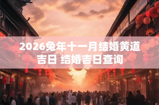 2026兔年十一月结婚黄道吉日 结婚吉日查询 2026兔年十一月结婚黄道吉日 结婚吉日查询