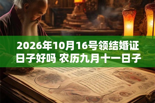 2026年10月16号领结婚证日子好吗 农历九月十一日子好吗