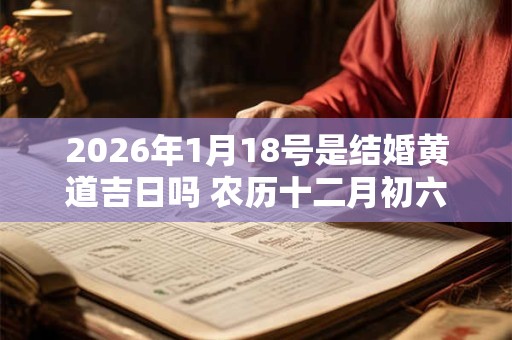 2026年1月18号是结婚黄道吉日吗 农历十二月初六宜嫁娶吗 2026年1月18号是结婚黄道吉日吗 农历十二月初六宜嫁娶吗