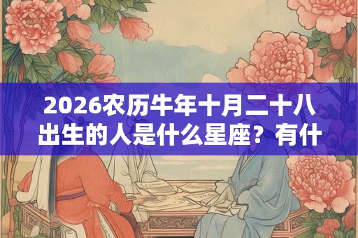 2026农历牛年十月二十八出生的人是什么星座？有什么性格特点？