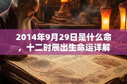 2014年9月29日是什么命，十二时辰出生命运详解