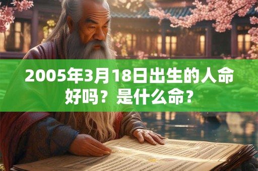 2005年3月18日出生的人命好吗？是什么命？