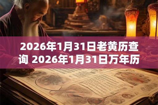 2026年1月31日老黄历查询 2026年1月31日万年历黄道吉日