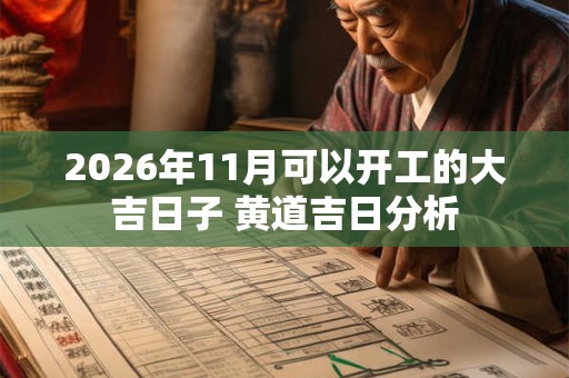 2026年11月可以开工的大吉日子 黄道吉日分析