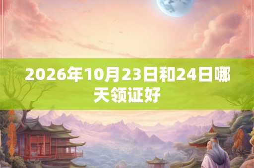 2026年10月23日和24日哪天领证好 2026年10月23日和24日哪天领证好