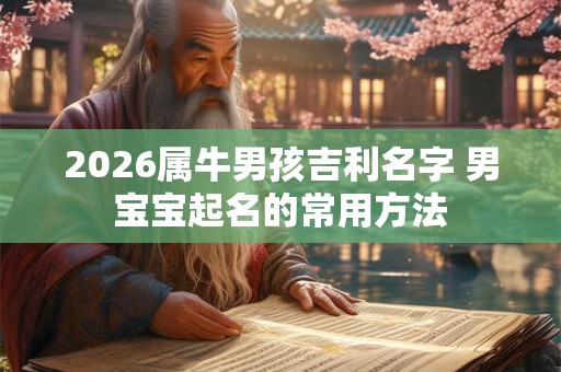 2026属牛男孩吉利名字 男宝宝起名的常用方法