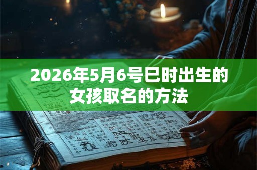 2026年5月6号巳时出生的女孩取名的方法