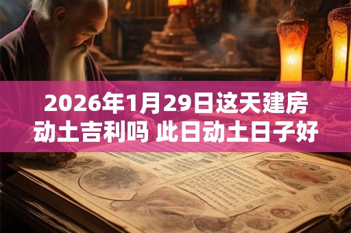 2026年1月29日这天建房动土吉利吗 此日动土日子好吗