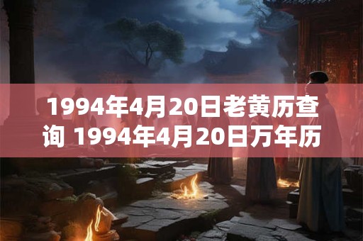 1994年4月20日老黄历查询 1994年4月20日万年历黄道吉日