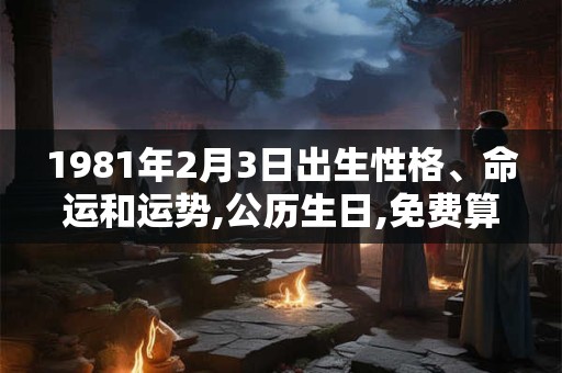 1981年2月3日出生性格、命运和运势,公历生日,免费算命