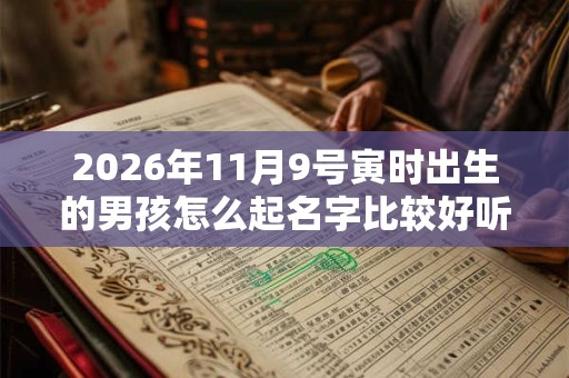 2026年11月9号寅时出生的男孩怎么起名字比较好听