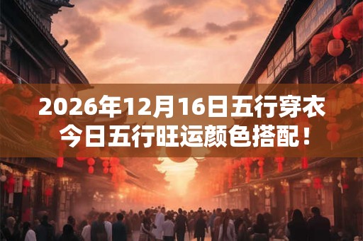 2026年12月16日五行穿衣 今日五行旺运颜色搭配！
