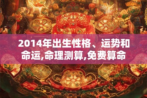 2014年出生性格、运势和命运,命理测算,免费算命 2014年出生性格、运势和命运,命理测算,免费算命