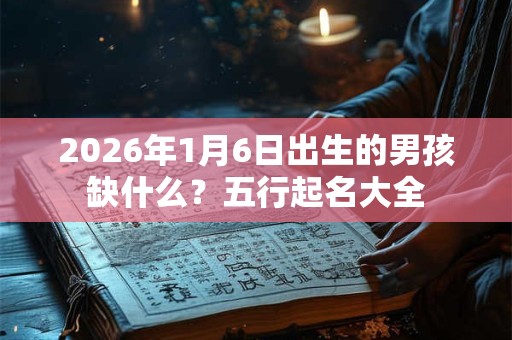 2026年1月6日出生的男孩缺什么？五行起名大全