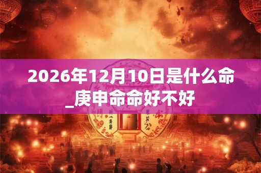 2026年12月10日是什么命_庚申命命好不好 2026年12月10日是什么命_庚申命命好不好