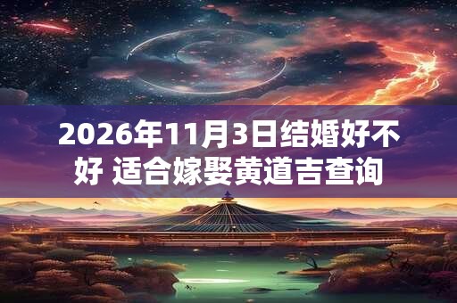 2026年11月3日结婚好不好 适合嫁娶黄道吉查询