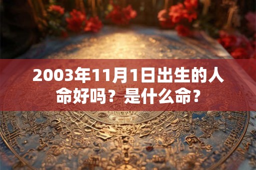2003年11月1日出生的人命好吗？是什么命？