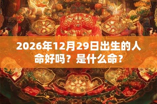 2026年12月29日出生的人命好吗?是什么命? 2026年12月29日出生的人命好吗?是什么命?