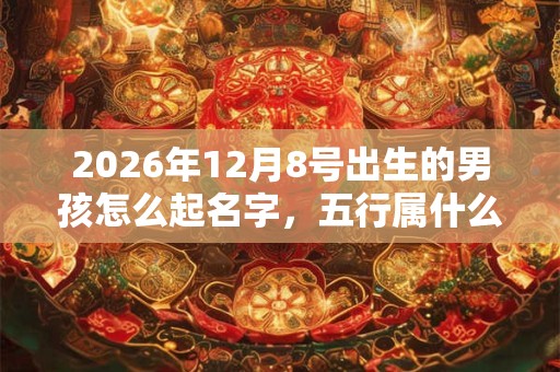 2026年12月8号出生的男孩怎么起名字，五行属什么