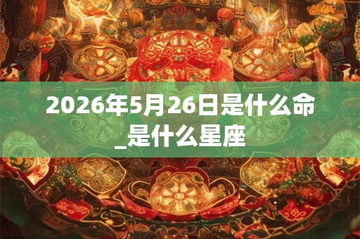 2026年5月26日是什么命_是什么星座