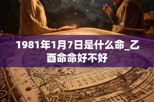 1981年1月7日是什么命_乙酉命命好不好 1981年1月7日是什么命_乙酉命命好不好