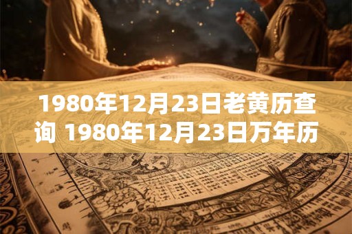 1980年12月23日老黄历查询 1980年12月23日万年历黄道吉日