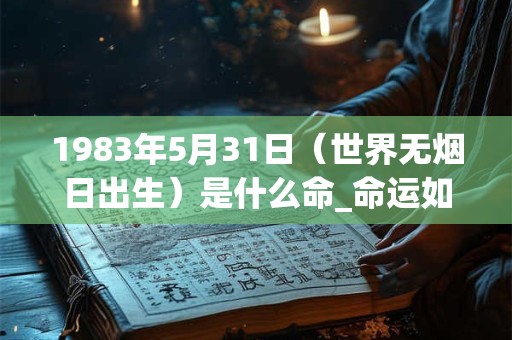 1983年5月31日(世界无烟日出生)是什么命_命运如何 1983年5月31日(世界无烟日出生)是什么命_命运如何