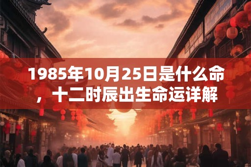 1985年10月25日是什么命,十二时辰出生命运详解 1985年10月25日是什么命,十二时辰出生命运详解