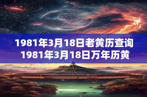 1981年3月18日老黄历查询 1981年3月18日万年历黄道吉日