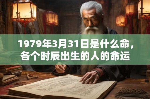 1979年3月31日是什么命，各个时辰出生的人的命运