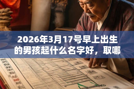 2026年3月17号早上出生的男孩起什么名字好，取哪些名字好？