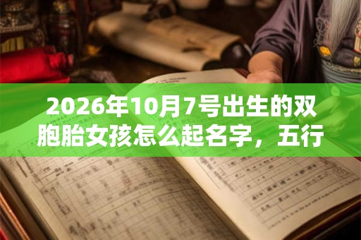 2026年10月7号出生的双胞胎女孩怎么起名字，五行属什么？