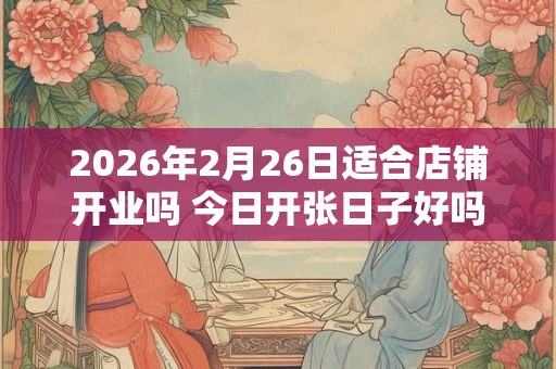 2026年2月26日适合店铺开业吗 今日开张日子好吗
