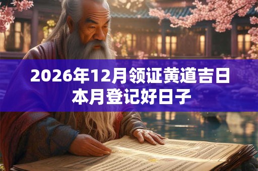 2026年12月领证黄道吉日 本月登记好日子 2026年12月领证黄道吉日 本月登记好日子