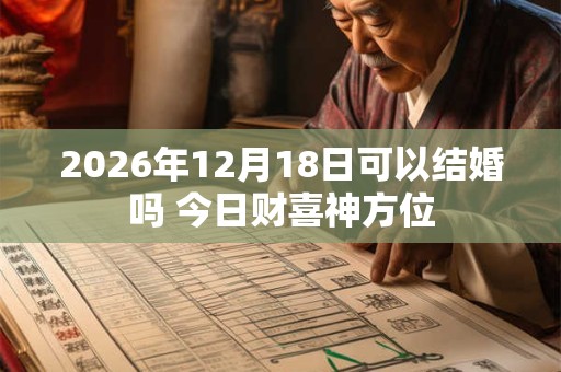 2026年12月18日可以结婚吗 今日财喜神方位