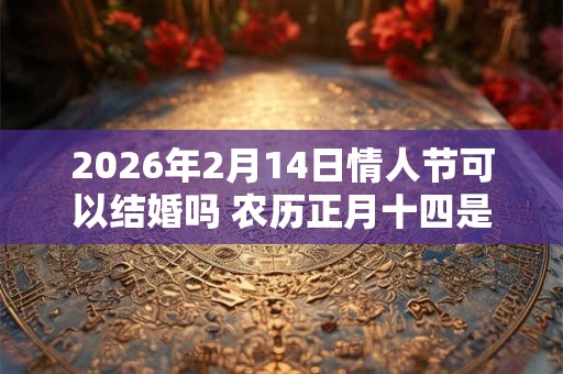 2026年2月14日情人节可以结婚吗 农历正月十四是出嫁的吉日吗