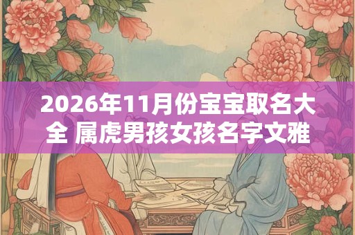 2026年11月份宝宝取名大全 属虎男孩女孩名字文雅 2026年11月份宝宝取名大全 属虎男孩女孩名字文雅