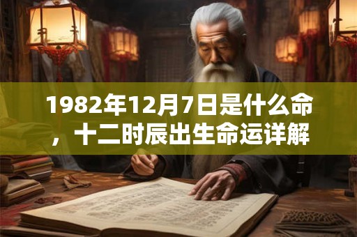 1982年12月7日是什么命,十二时辰出生命运详解 1982年12月7日是什么命,十二时辰出生命运详解