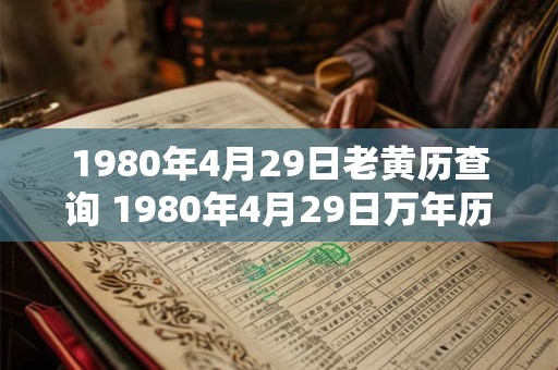 1980年4月29日老黄历查询 1980年4月29日万年历黄道吉日