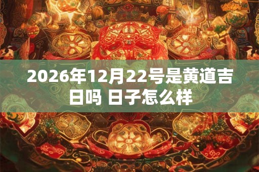 2026年12月22号是黄道吉日吗 日子怎么样 2026年12月22号是黄道吉日吗 日子怎么样