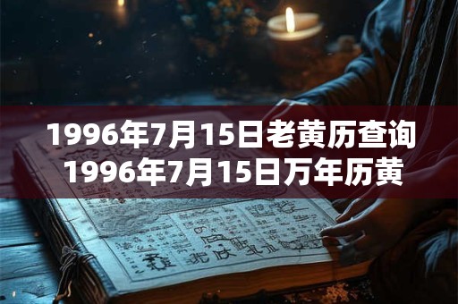1996年7月15日老黄历查询 1996年7月15日万年历黄道吉日