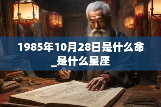 1985年10月28日是什么命_是什么星座