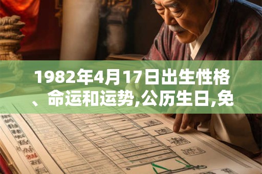 1982年4月17日出生性格、命运和运势,公历生日,免费算命