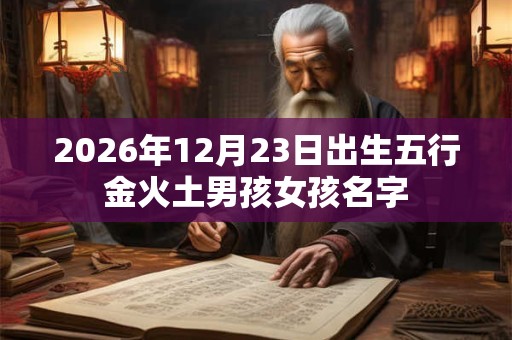 2026年12月23日出生五行金火土男孩女孩名字