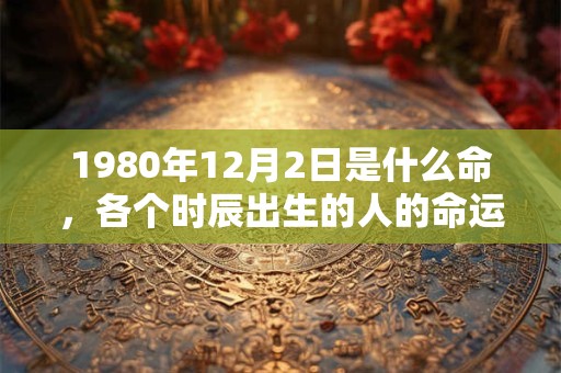 1980年12月2日是什么命，各个时辰出生的人的命运
