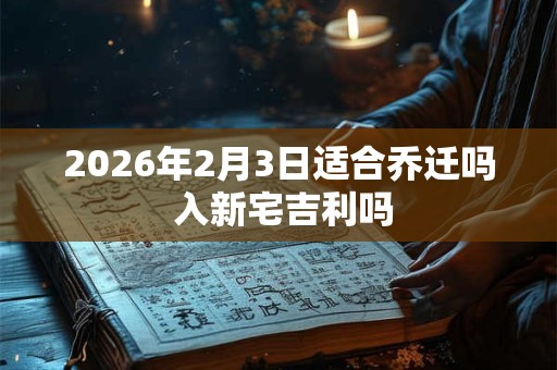 2026年2月3日适合乔迁吗 入新宅吉利吗