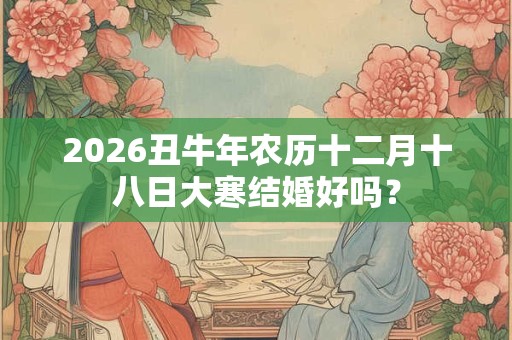 2026丑牛年农历十二月十八日大寒结婚好吗？